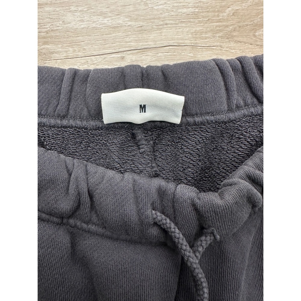 Elwood Sweat Shorts Organic Cotton Fleece Vintage Black M Normcore Casual - Picture 9 of 15